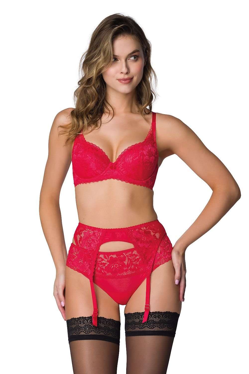 Bodysuit Mat red - product view 2 at Secretelles