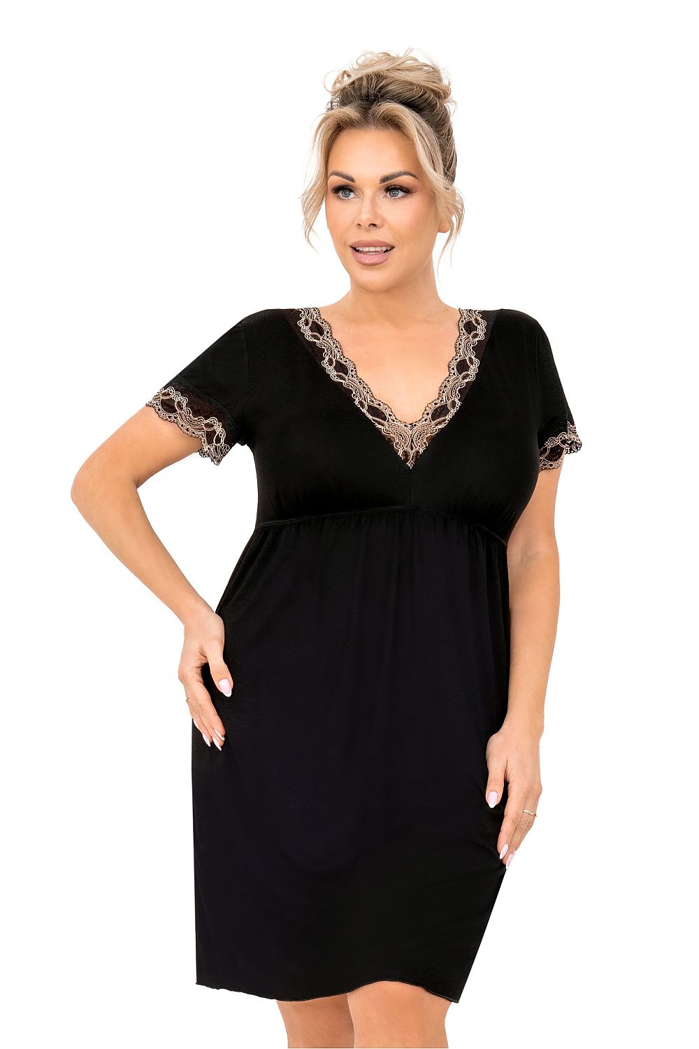 Nightdress Donna black - product view 1 at Secretelles