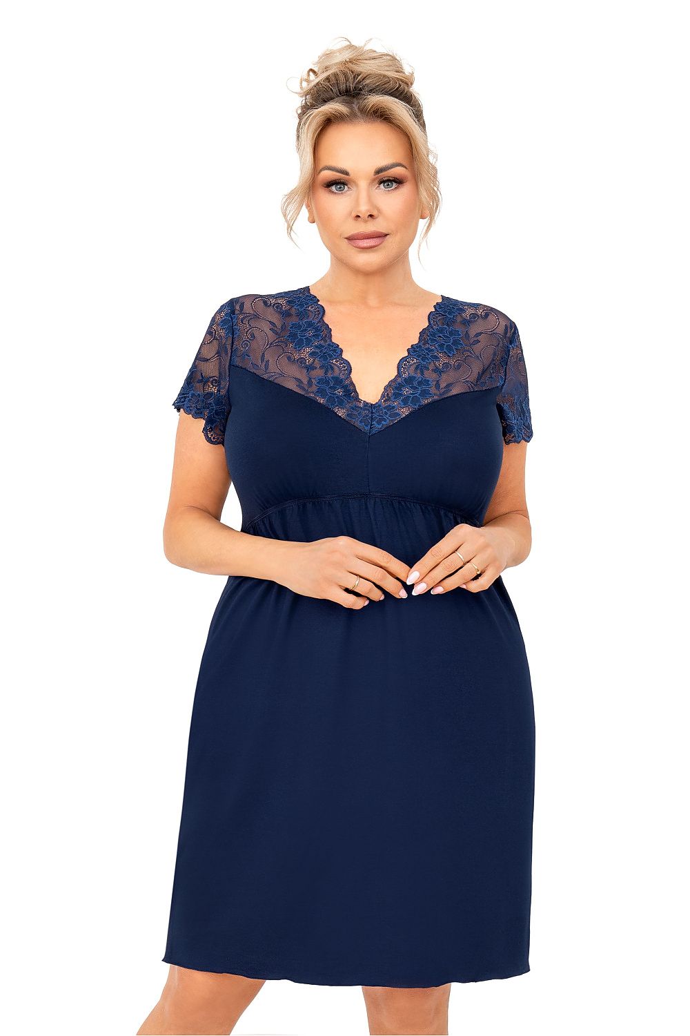 Nightdress Donna blue - product view 1 at Secretelles