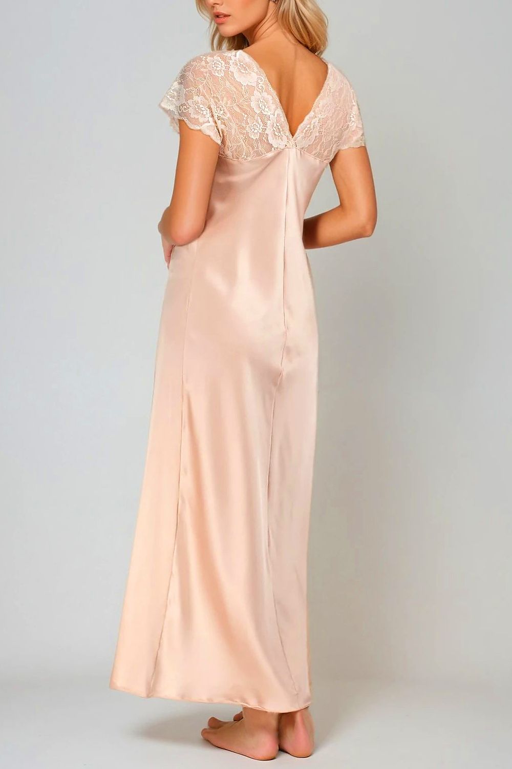 Nightdress Kalimo beige 220108 - product view 2 at Secretelles