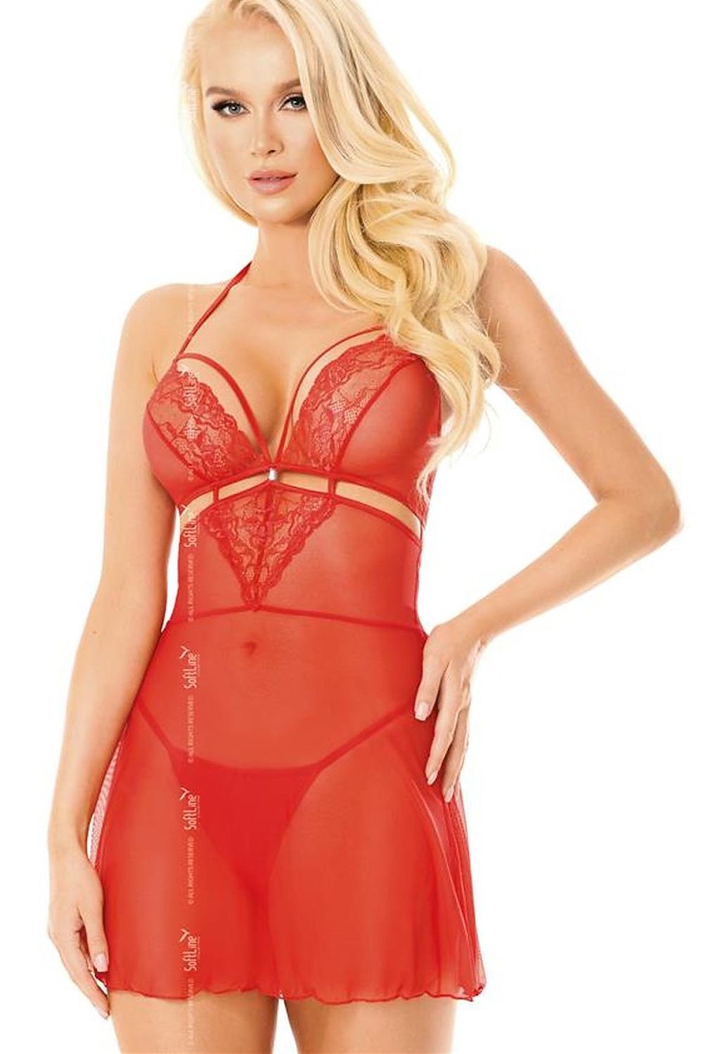 Bra SoftLine Collection red 206876 - product view 1 at Secretelles