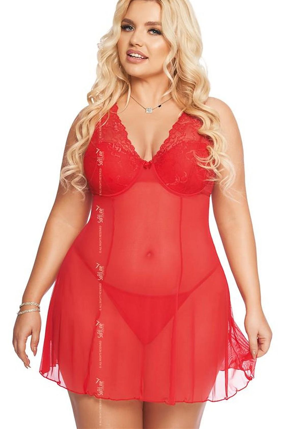 Bra SoftLine Collection red 206924 - product view 1 at Secretelles
