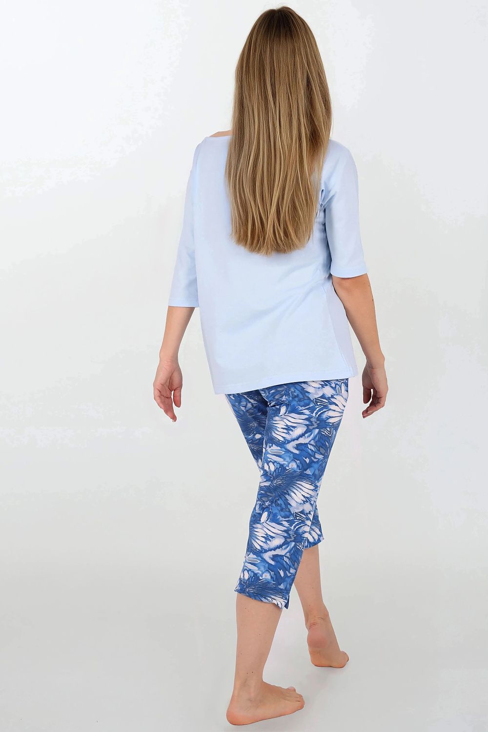 Pyjama set Momenti Per Me blue 222059 - product view 3 at Secretelles