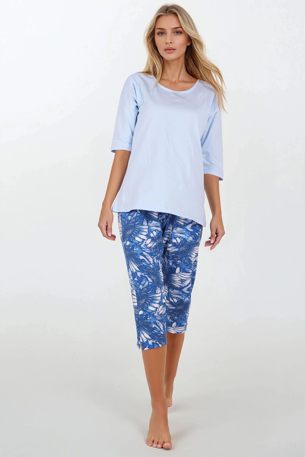 Pyjama set Momenti Per Me blue 222059 - product view 1 at Secretelles