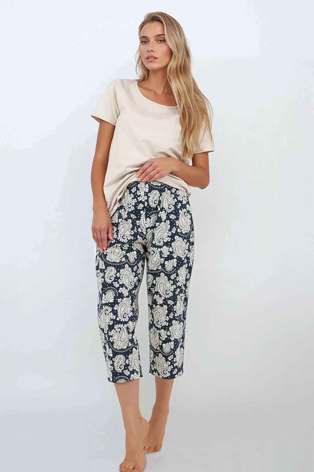 Pyjama set Momenti Per Me blue 216412 - product view 3 at Secretelles