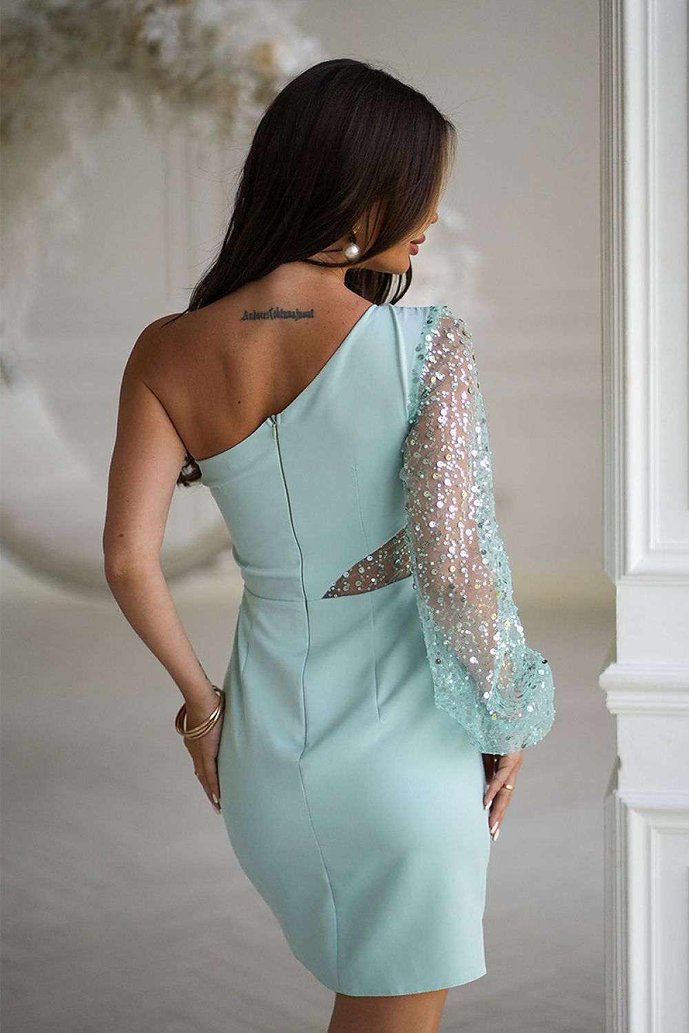 Bicotone dress detail view 29 Secretelles