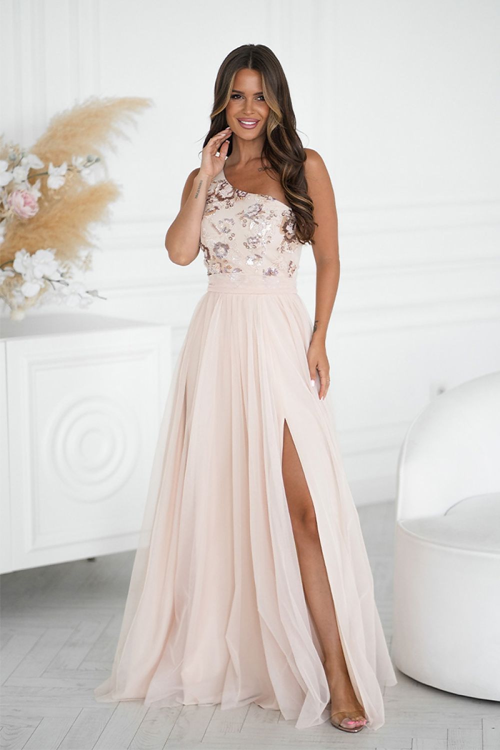 Dress Bicotone beige 220091 - product view 1 at Secretelles