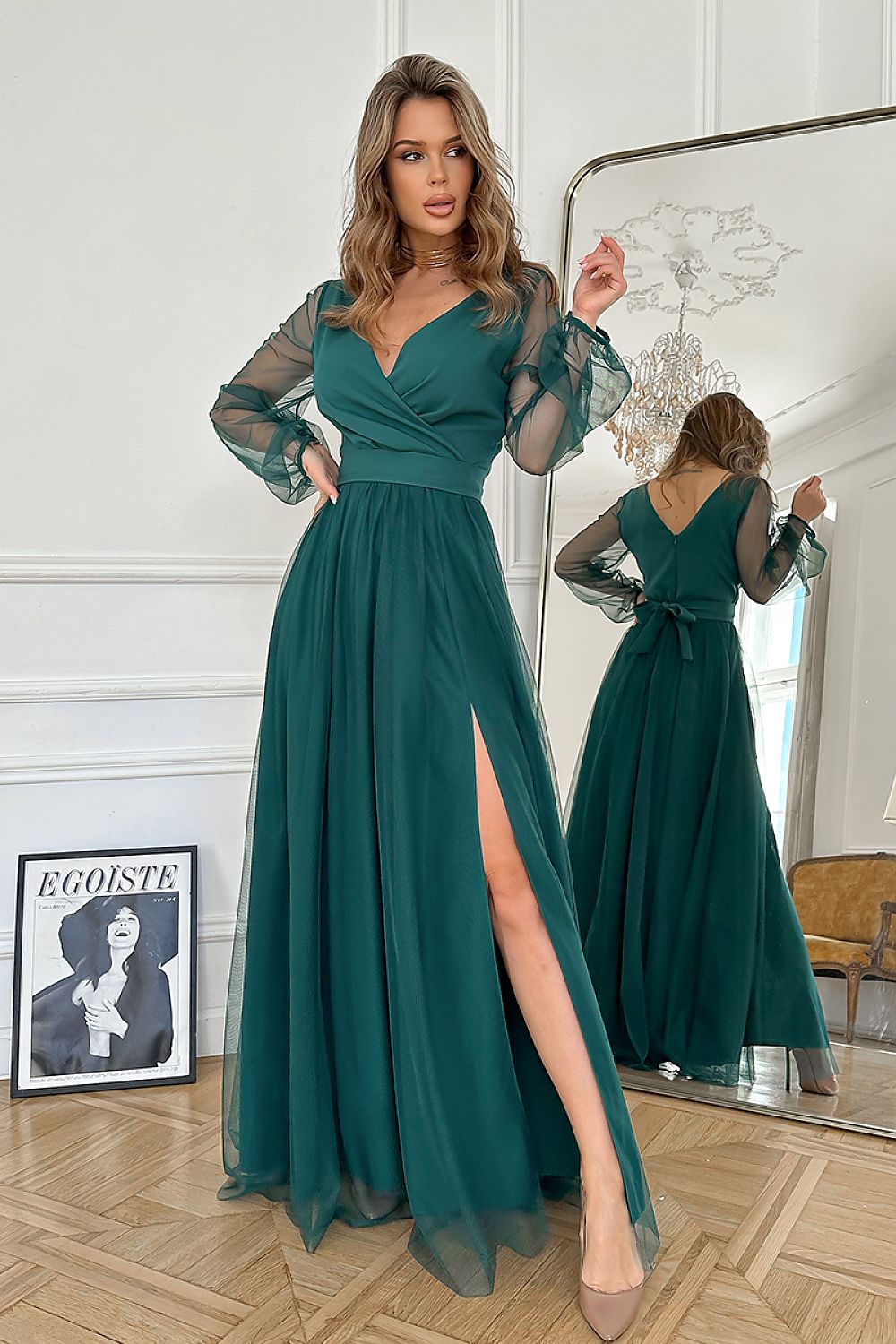 Dress Bicotone blue 220096 - product view 8 at Secretelles