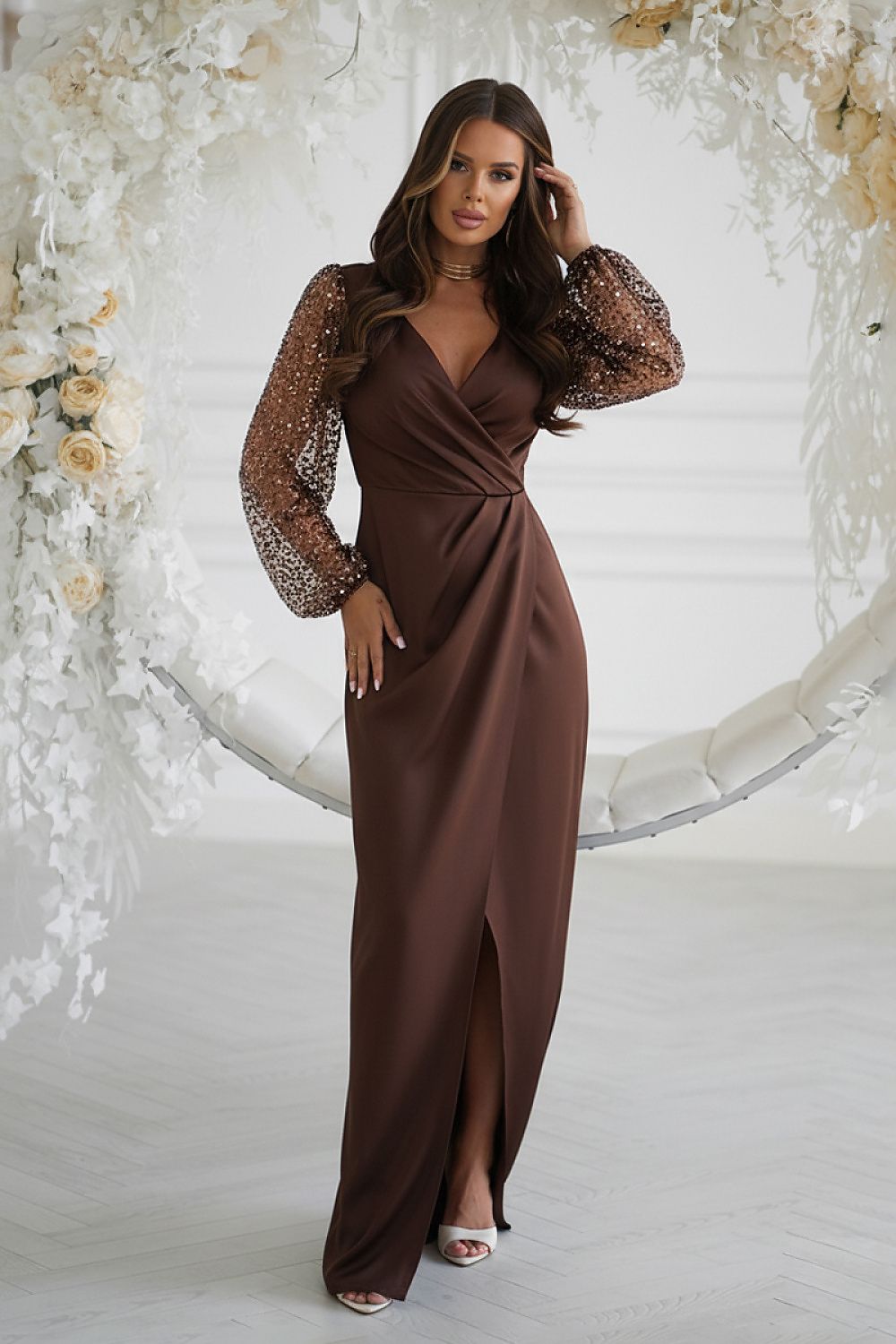 Dress Bicotone brown 220832 - product view 1 at Secretelles