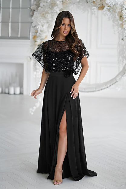 Bicotone dress black detail view 2 Secretelles
