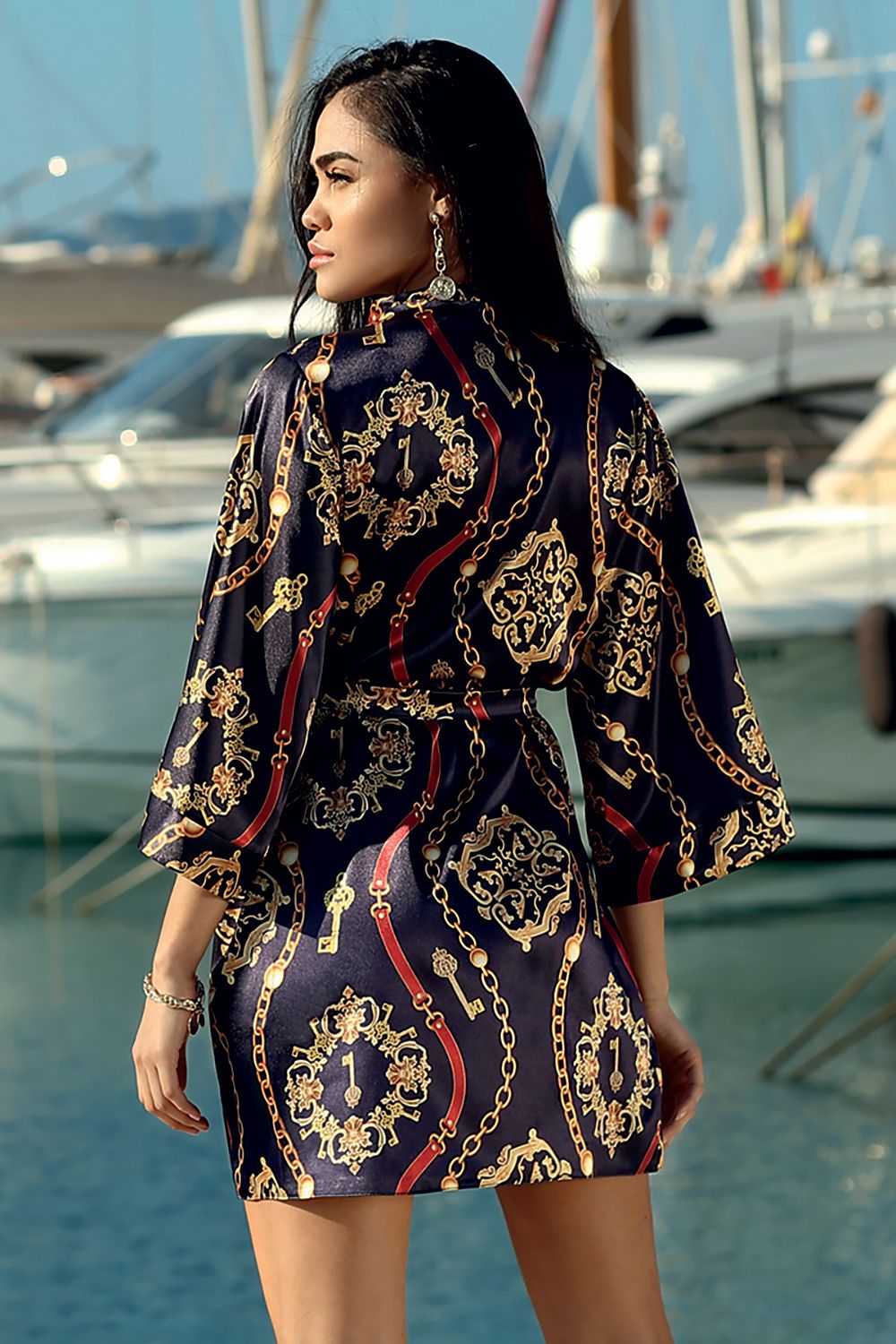 Robe DKaren black - product view 2 at Secretelles